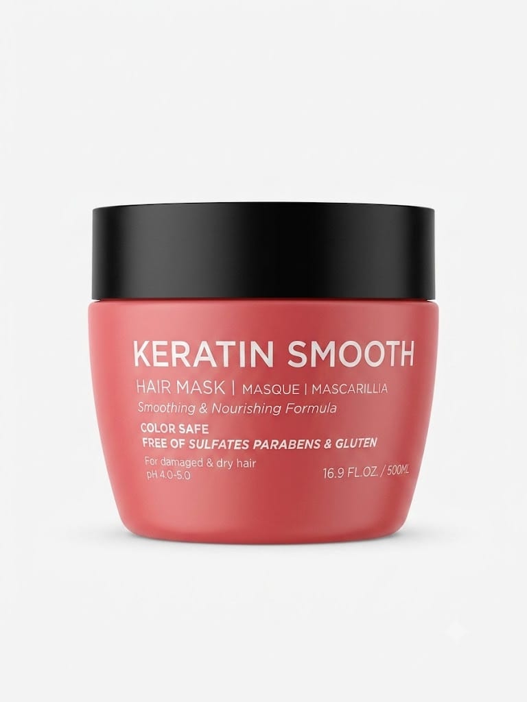 قناع الشعر بالكيراتين من لوسيتا، مرطب ومغذي للشعر الجاف والتالف 500ml Luseta Keratin Smooth Hair Mask