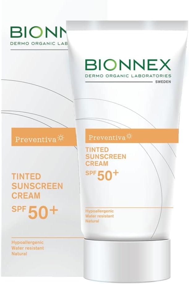 كريم واقي من الشمس ملون من بيونكس بريفينتيفا بعامل حماية 50+، بيونكس 50 مل Bionnex Preventiva Tinted Sunscreen Cream Spf 50+ Bionnex 50ml