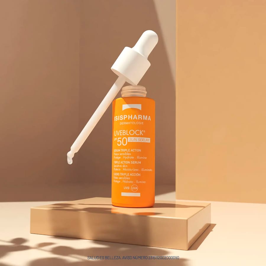سيروم إيسيس فارما يو في بلوك ثلاثي المفعول بعامل حماية من الشمس 50، 28 مل Isispharma Uveblock Triple action SPF50 serum -