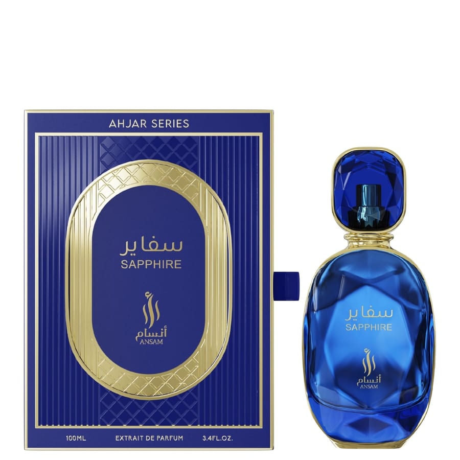 Sapphire perfume from the Al-Ahjar collection by Ansam Al-Oud bra عطر سفاير من مجموعة الاحجار التابعه لبراند انسام العود l,100ml