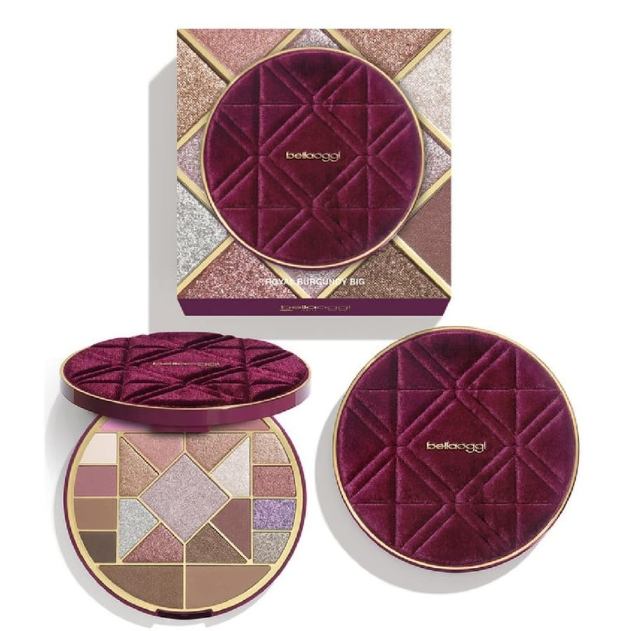 لوحة مكياج كبيرة مخملية بورغندية من بيلا اوجي Velvet Borgogna Large Makeup Palette