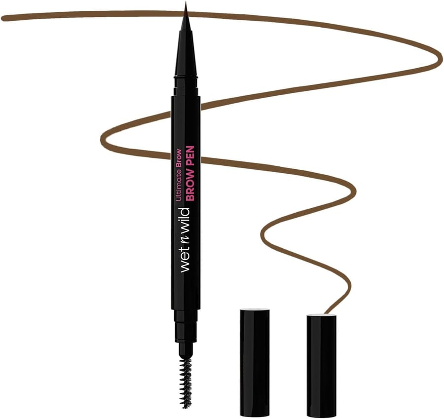 قلم تحديد الحواجب ألتيميت برو - بني متوسط # Wet n Wild, Ultimate Brow Pen, Soft Feathered Hair-Like Strokes -