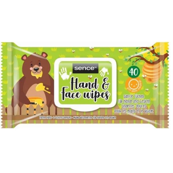 سينس بيوتي مناديل مبللة للأطفال - 40 قطعة Sence Beauty hand & FACE Wipes - 40pcs