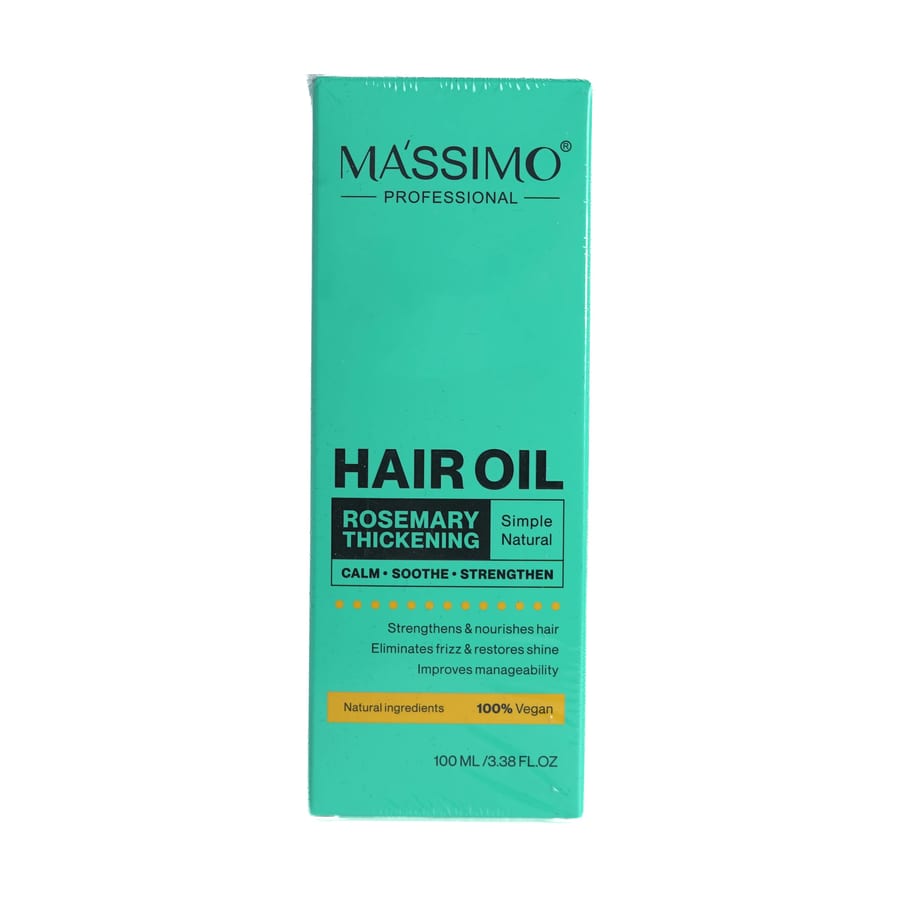 ماسيمو زيت شعر إكليل الجبل - 100مل MASSIMO Hair Oil Rosemary Thickening - 100ml |