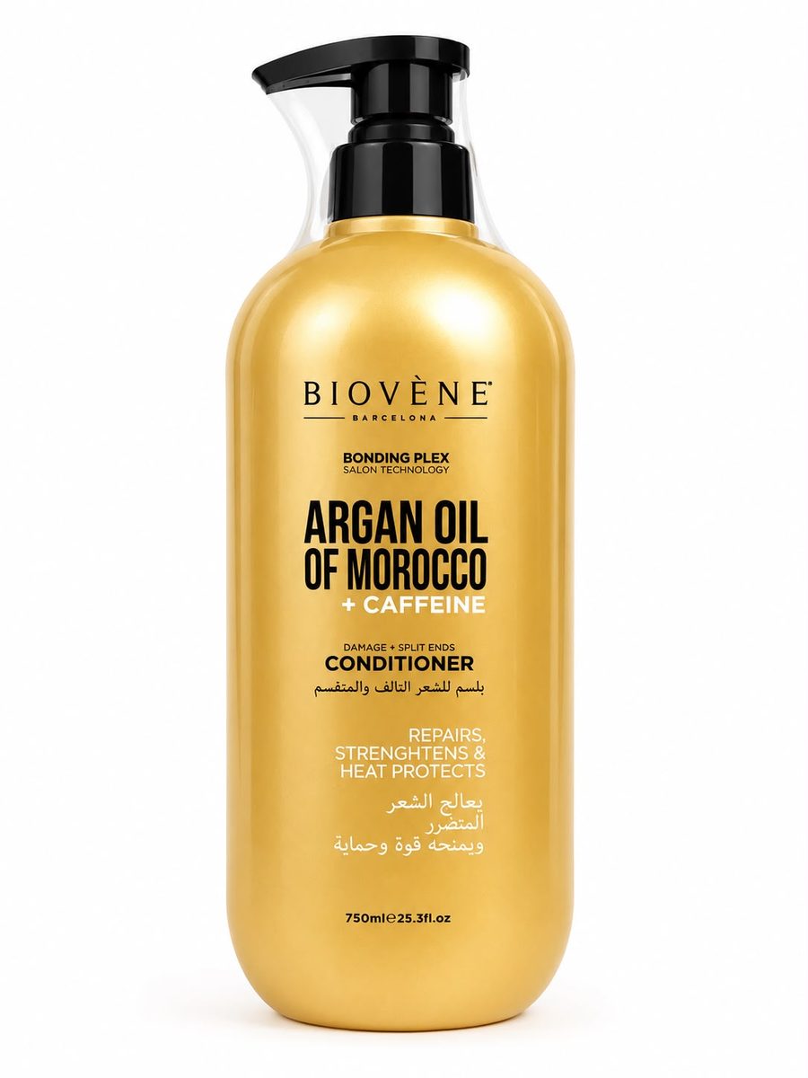 BIOVENE argan oil of morocco with caffeine conditioner 750 ml - مكيف بايوفين بزيت الاركان المغربي مع الكافايين
