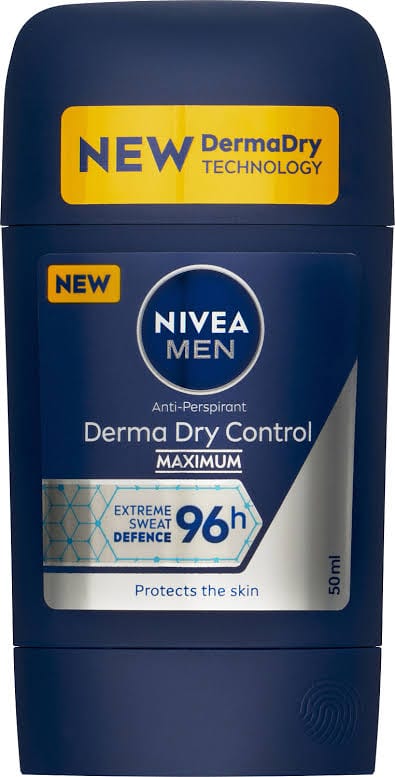 مزيل العرق ستك ديرما دراي كنترول، 50 مل نيفيا Nivea Men antiperspirant Derma Dry Control solid, 50 ml
