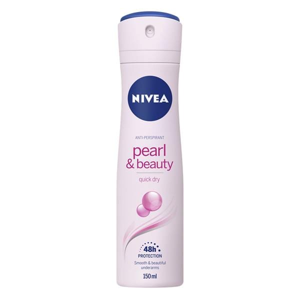 مضاد تعرق بخاخ بيرل اند بيوتي من نيفيا - 150 مل Nivea Deodorant Pearl & Beauty Spray For Women 150Ml
