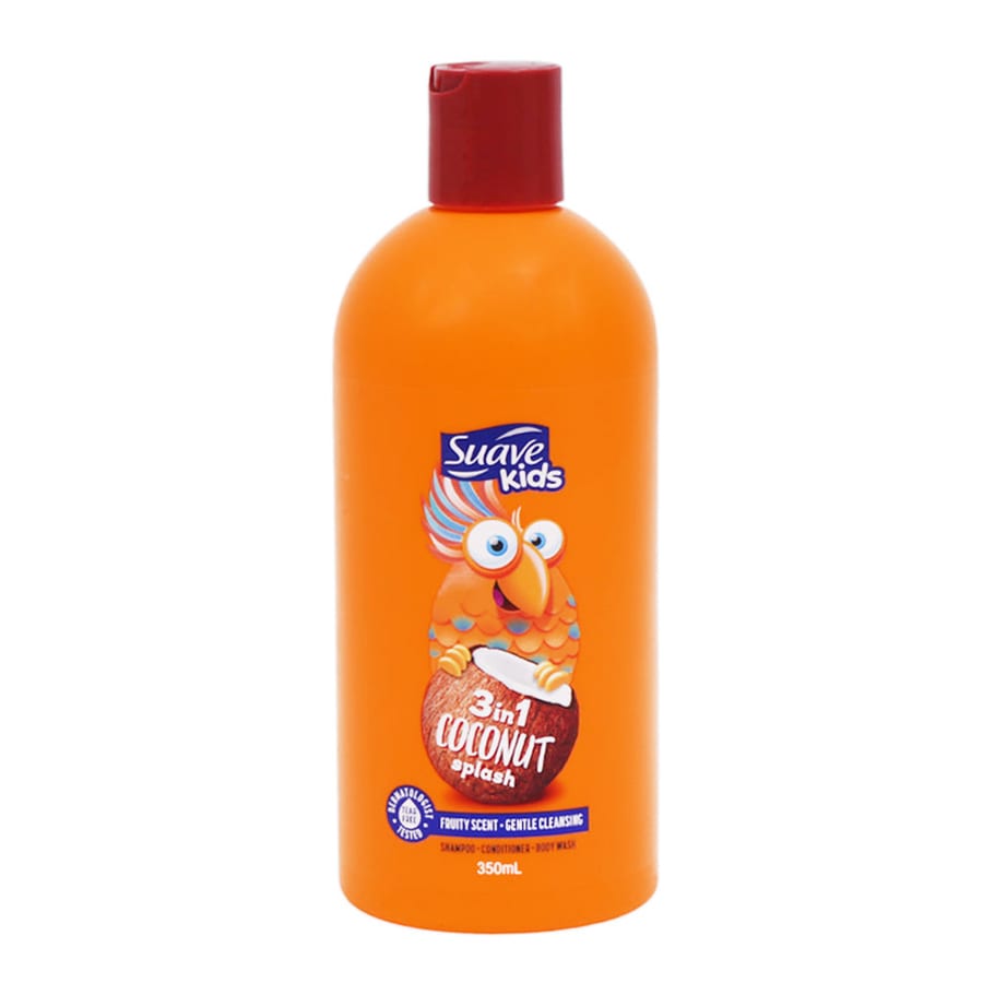 شامبو للأطفال 3 في 1 برائحة جوز الهند 350 مل Suave Kids Coconut Splash 3-in-1 Shampoo Conditioner & Body Wash 350ml