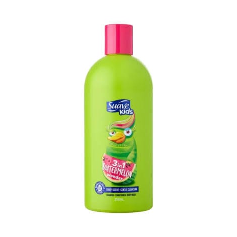 شامبو وبلسم وغسول للجسم من سواف بطيخ Suave Kids 3-in-1 Watermelon Wonder Shampoo, Conditioner & Body Wash 350ml