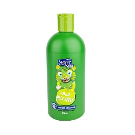 شامبو للأطفال 3 في 1 برائحة التفاح 350 مل Suave Kids 3in1 Silly Apple Shampoo Conditioner & Body Wash 350ml