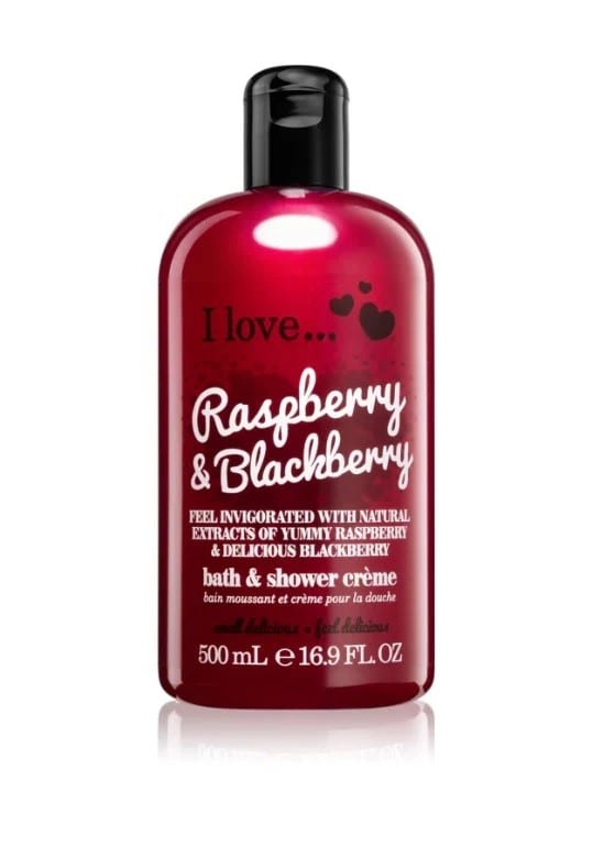 اي لوف كريم الاستحمام برائحة التوت البري والتوت الأسود، 500 مل I Love Bath & Shower Creame Raspberry & Blackberry 500ml