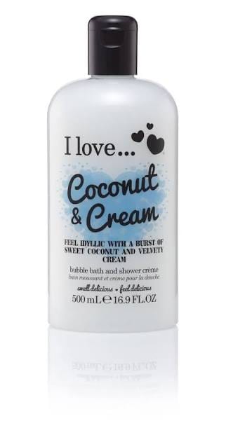 اي لوف كريم استحمام برائحة جوز الهند والكريمة 500مل I Love Coconut & Cream Bath & Shower Cream 500 ml