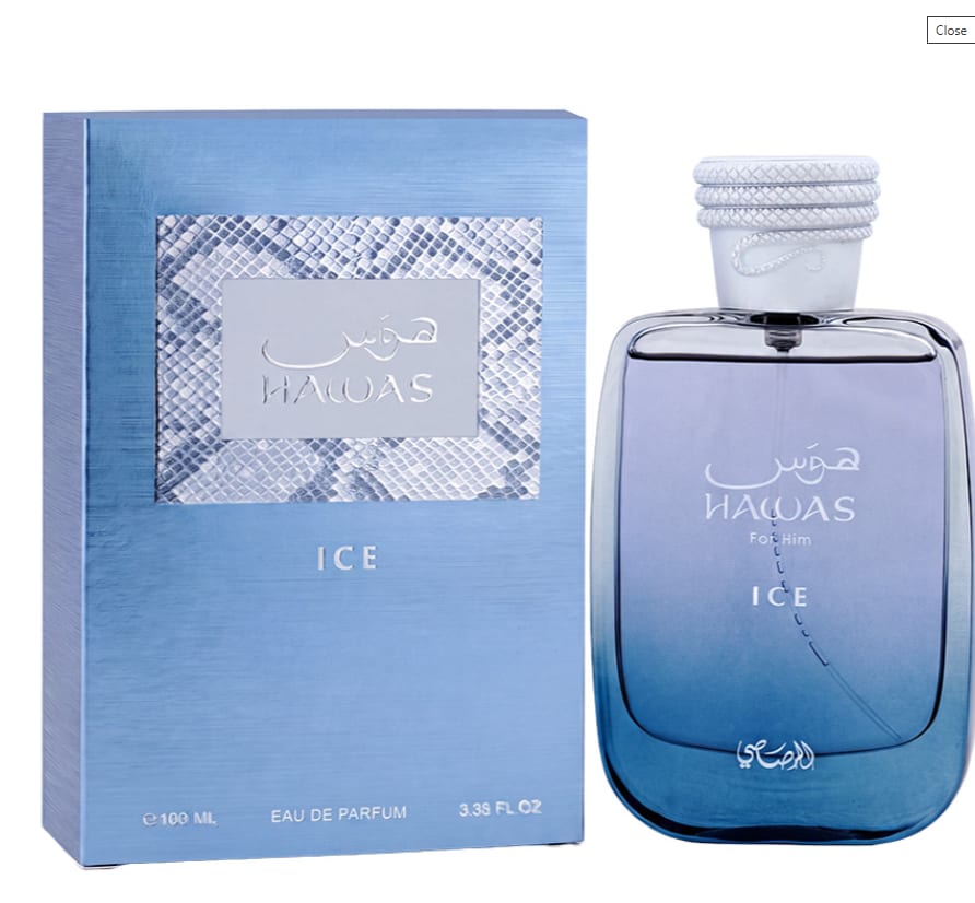Rasasi Men's Hawas Ice Eau De Perfume Spray 100 مل - عطر الرصاصي هوس ايس
