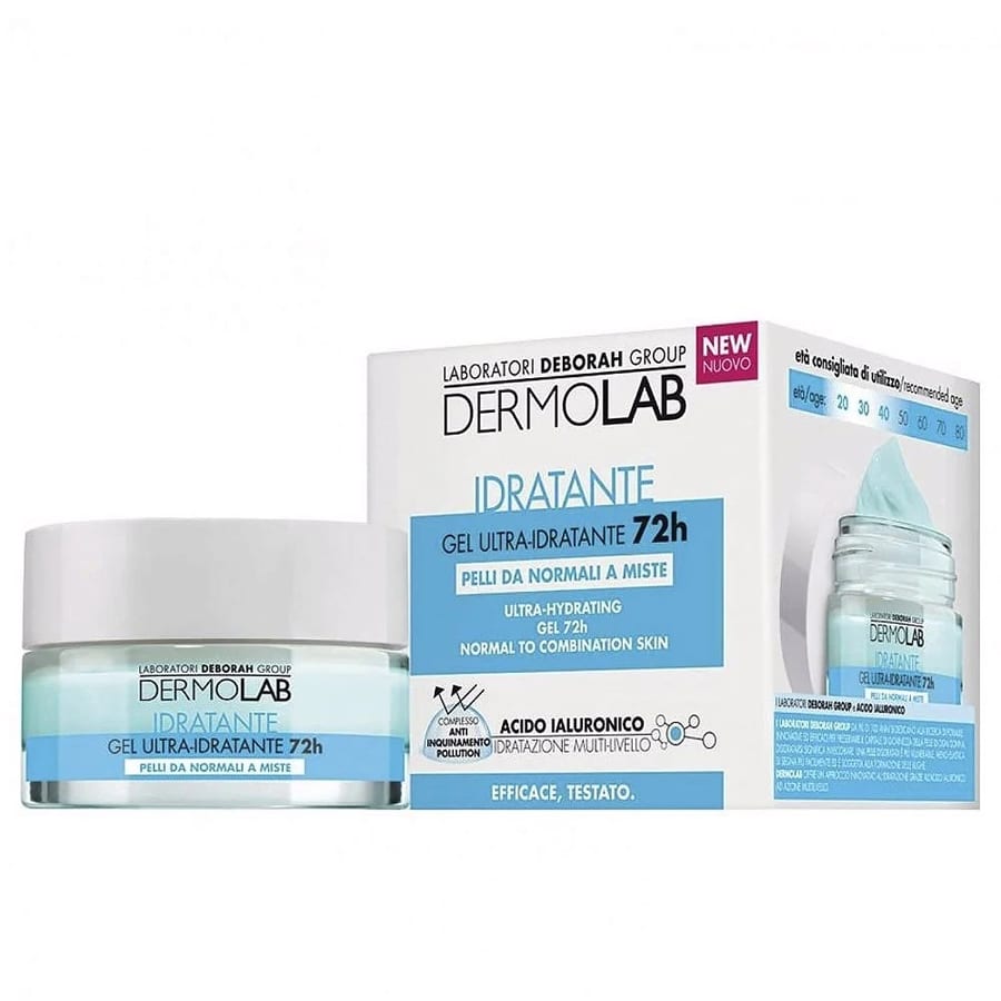 DEBORAH DERMOLAB 72-hour ultra-moisturizing facial gel 50ml - جل ديبورا ديرمولاب للوجه فائق الترطيب يدوم 72 ساعة، 50 مل