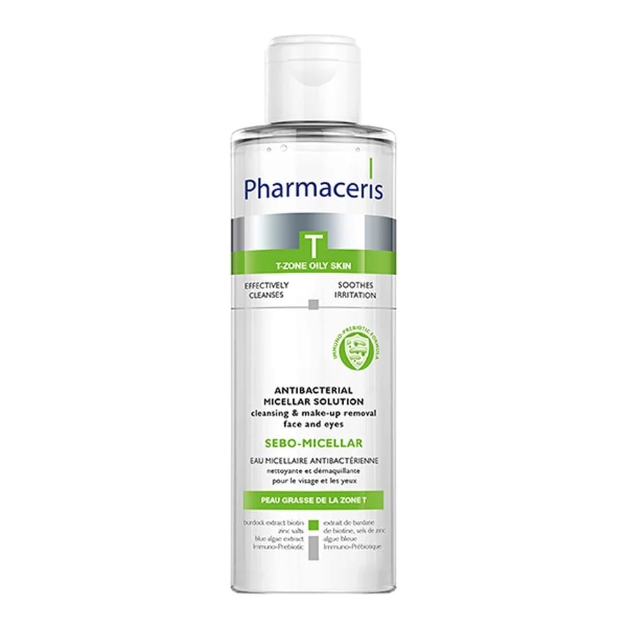 Pharmaceris T Sebo Micellar Liquid For Face & Eyes Cleansing , 200 ml - سائل ميرسيلار فارماسيريس تي سيبو لتنظيف الوجه والعينين، 200 مل