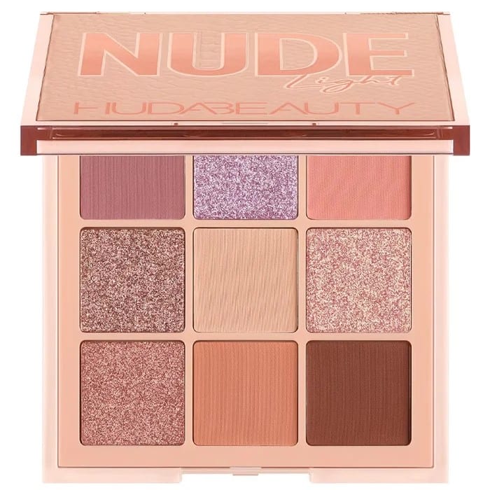 Huda Beauty Nude Light Eyeshadow Palette - 9x1.1g | هدى بيوتي باليت لايت نود اي شادو - 9x1.1 غرام