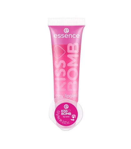 ملمع شفاه لامع ومرطب شفاه من إيسنس كيس بومبEssence Kiss Bomb Shiny Lipgloss & Lip Balm