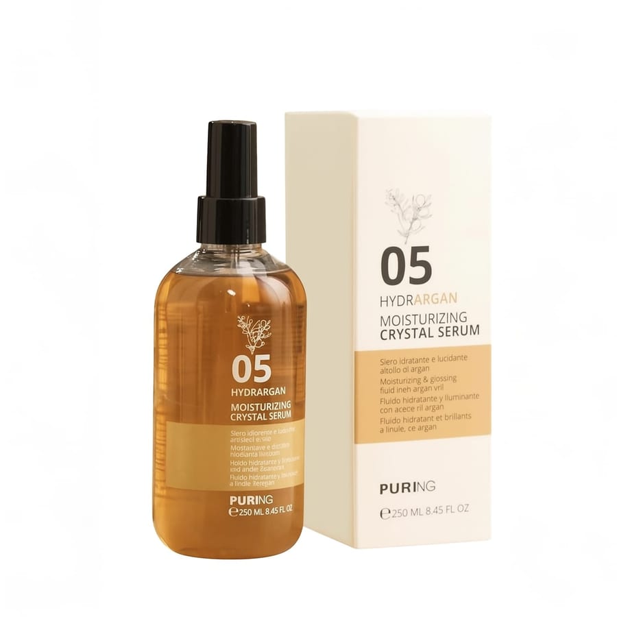 PURING 05 Hydrargan Moisturising Crystal Serum with argan oil for normal hair 250ml بيورينغ سيروم مرطب للشعر