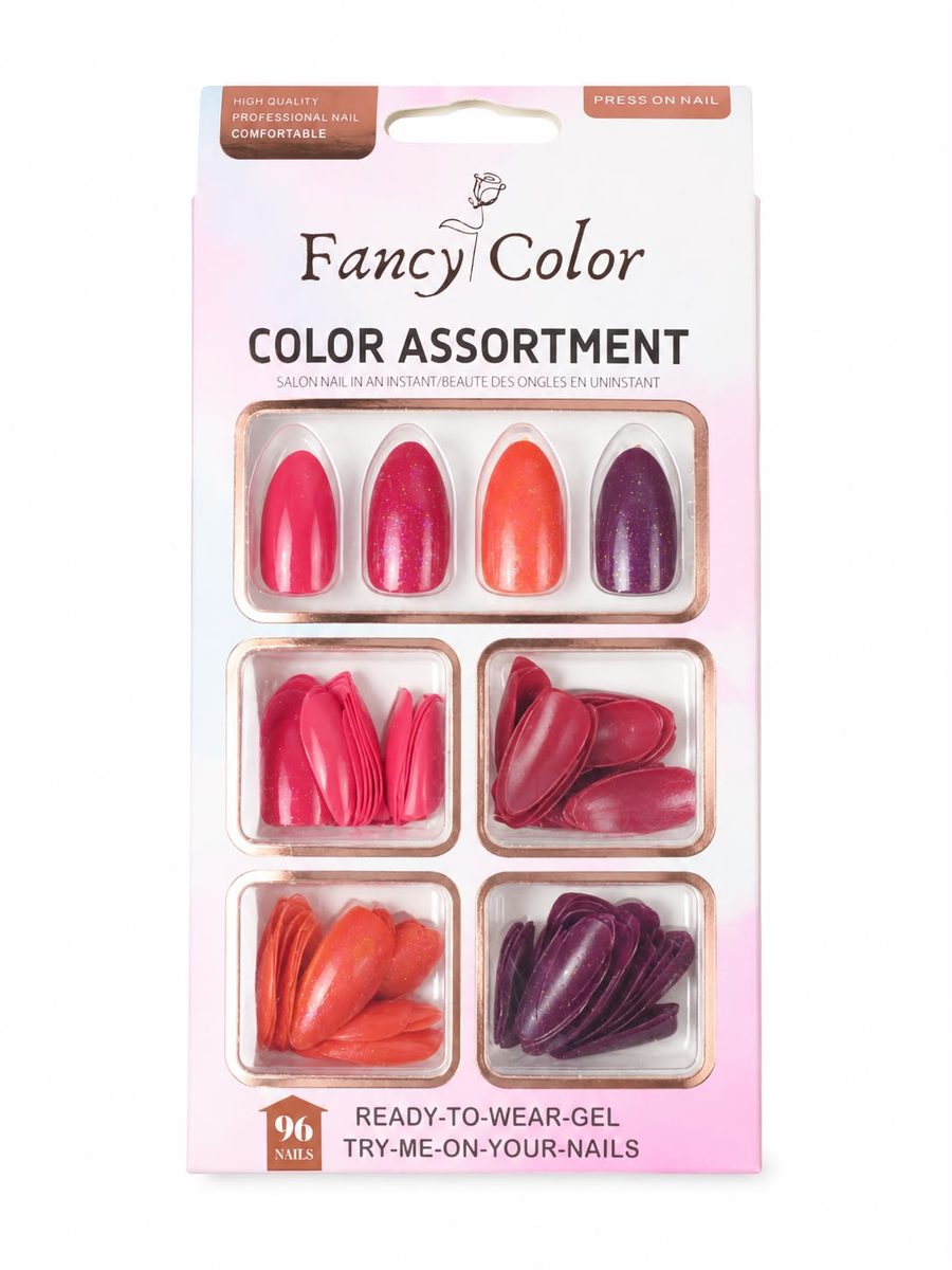 fancy color nails - مجموعة اظافر ملونة