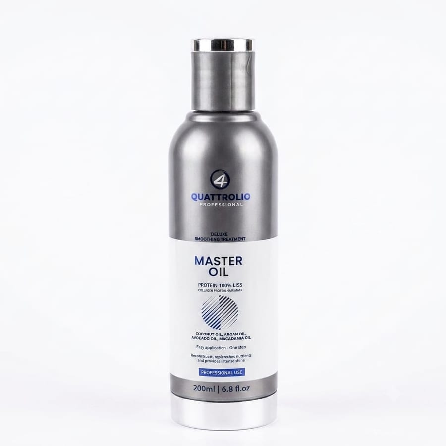 QUATTROLIO smoothing treatment with master oil 200 ml - مسرح شعر بالزيوت من كواترول