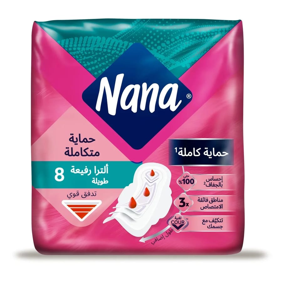 فوطةنانا ألترا ثين لونج 8 قطع