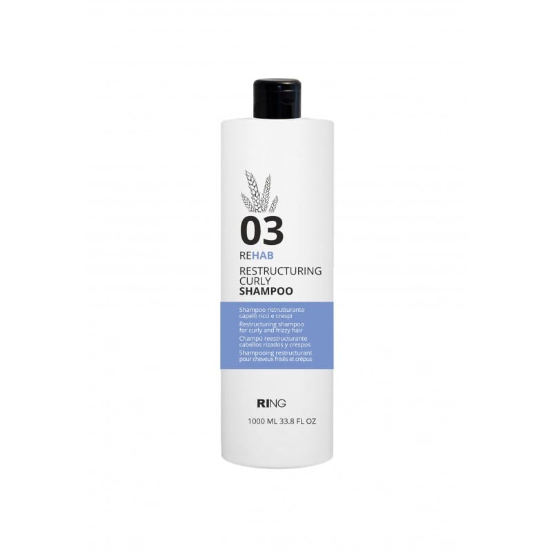 Puring 03 Rehab Restructuring Curly Shampoo 1000 ml - شامبو ريهاب لإعادة هيكلة الشعر الكيرلي، درجة الحموضة 5.3 - 5.7، 1000 مل