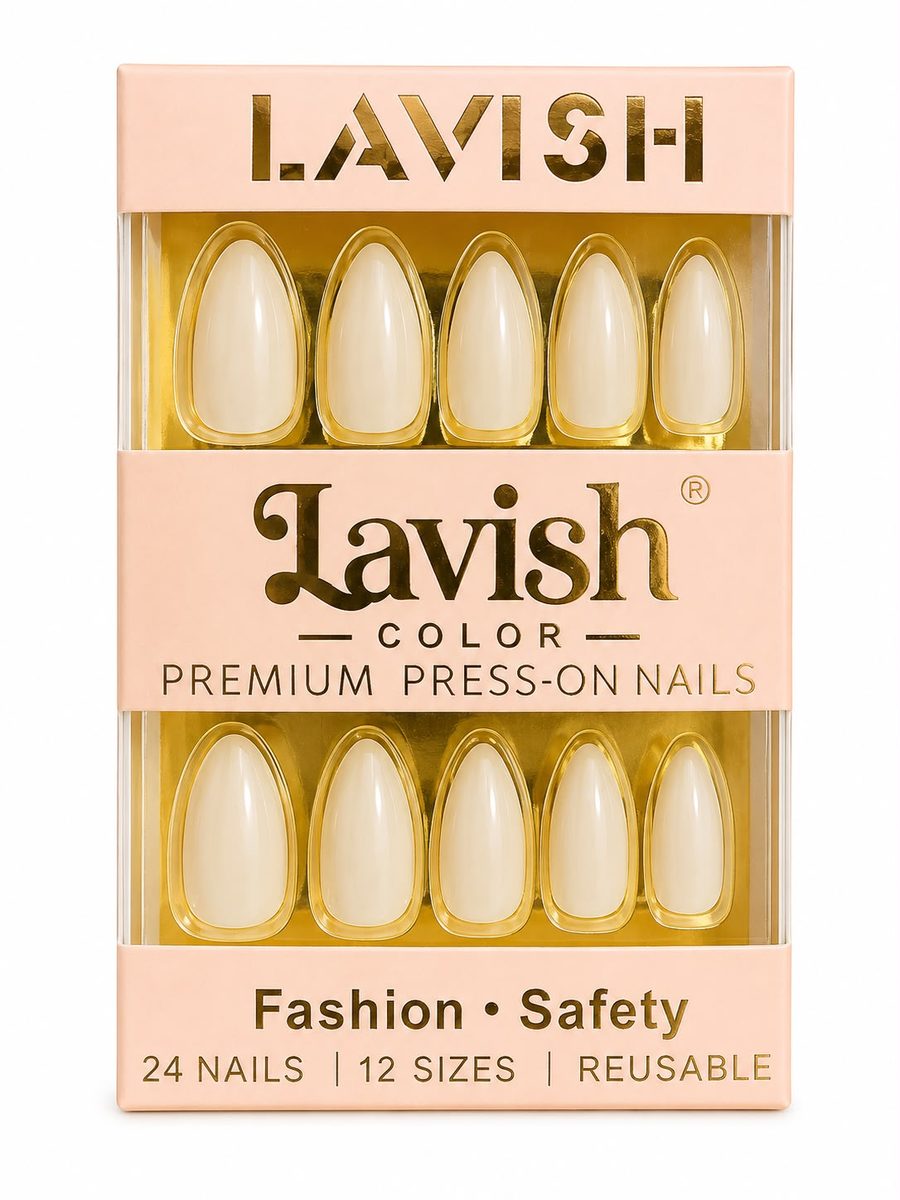 lavish color nails - اظافر ملونة اوف وايت