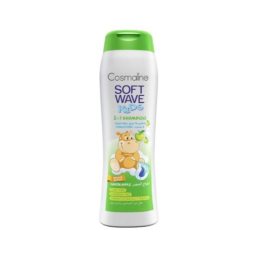 Cosmaline Soft Wave Green Apple Tear Free Shampoo Kids - 400ml | شامبو سوفت ويف جرين آبل للأطفال بدون دموع من كوزملاين 400 مل