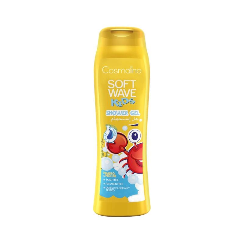 Cosmaline Soft Wave Tear Free mango & melon Shower Gel For Kids - 400ml | شاور جل سوفت ويف بالمانجو والبطيخ بدون دموع للأطفال من كوزمولاين 400 مل
