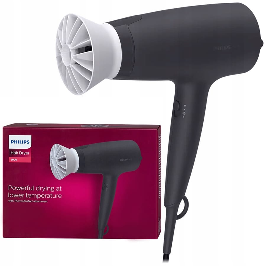 مجفف شعر 1600 واط فيليبس BHD302 PHILIPS 3000 Series 1600W Hair Dryer BHD302/10