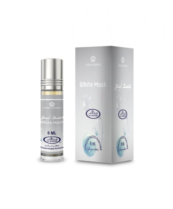 White Musk 6ml Roll On by Al Rehab - عطر وايت مسك 6 مل رول أون من الرحاب
