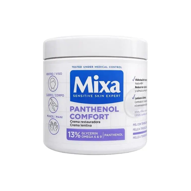 ميكسا بانثينول كومفورت كريم مرمم ومهدئ للبشرة الحساسة 13% جليسرين مع بانثينول - 400 مل Mixa Crema Ricostituente Panthenol Comfort 400 ml
