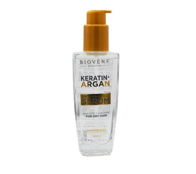 BIOVENE keratin + argan anti-hair serum serum 100 ml - سيروم بالكرياتين والاركان للشعر الجاف من بايوفين