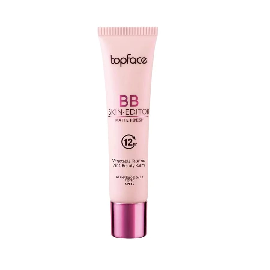 topface BB Skin Editor Matte Finish 12Hr Spf15 - 30ml| توب فيس كريم بي بي سكين إديتور لمسة مطفية يدوم 12 ساعة -30 مل
