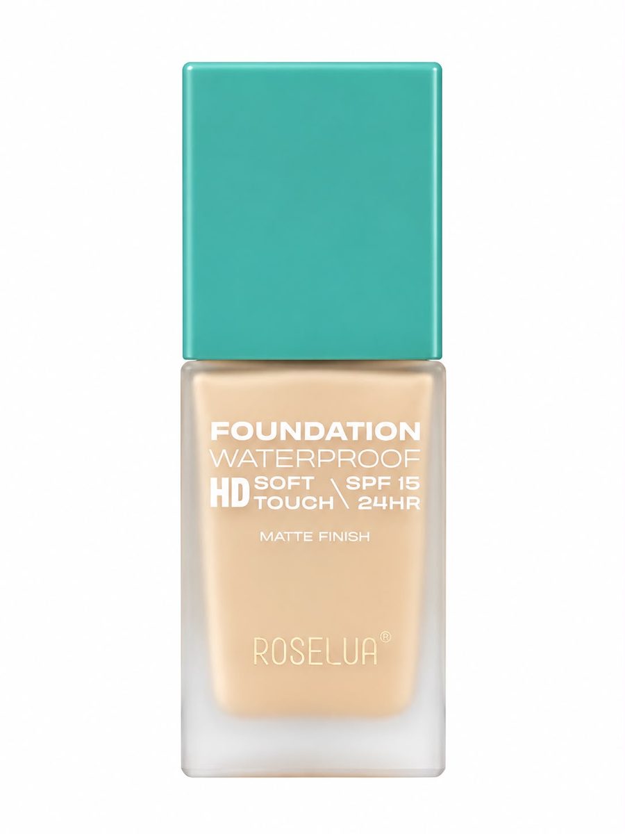 Rosella Foundation Waterproof HD Soft Touch SPF15روزيلا كريم اساس مقاوم للماء مع واقي شمس حماية