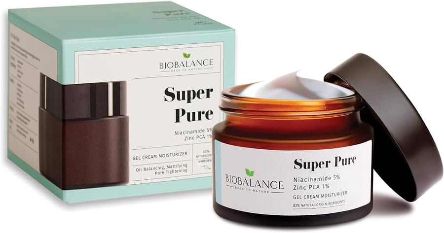 Bio Balance Super Pure Purifying Cream-Gel With Niacinamide 5% + Zinc Pca 1% For Oily Or Mixed Skin - 50ml | بايو بالانس كريم للبشرة الدهنية و المختلطة نياسيناميد 5٪ + زنك 1٪ - 50 مل