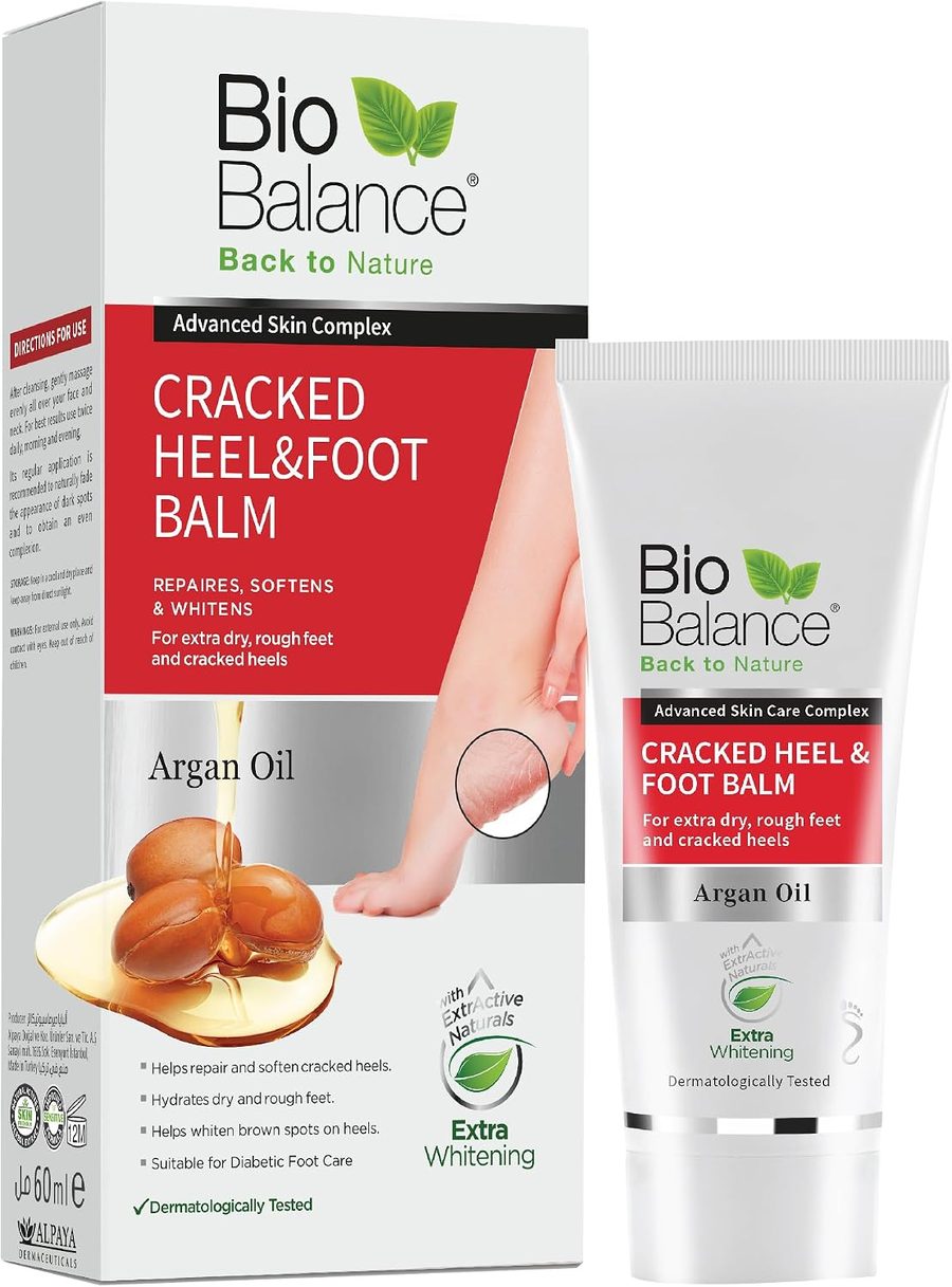 Bio Balance Argan Oil Cracked Heel & Foot Balm - 60ml | بايو بالانس كريم القدم لعلاج تشقق الكعوب بزيت الأرغان - 60 مل