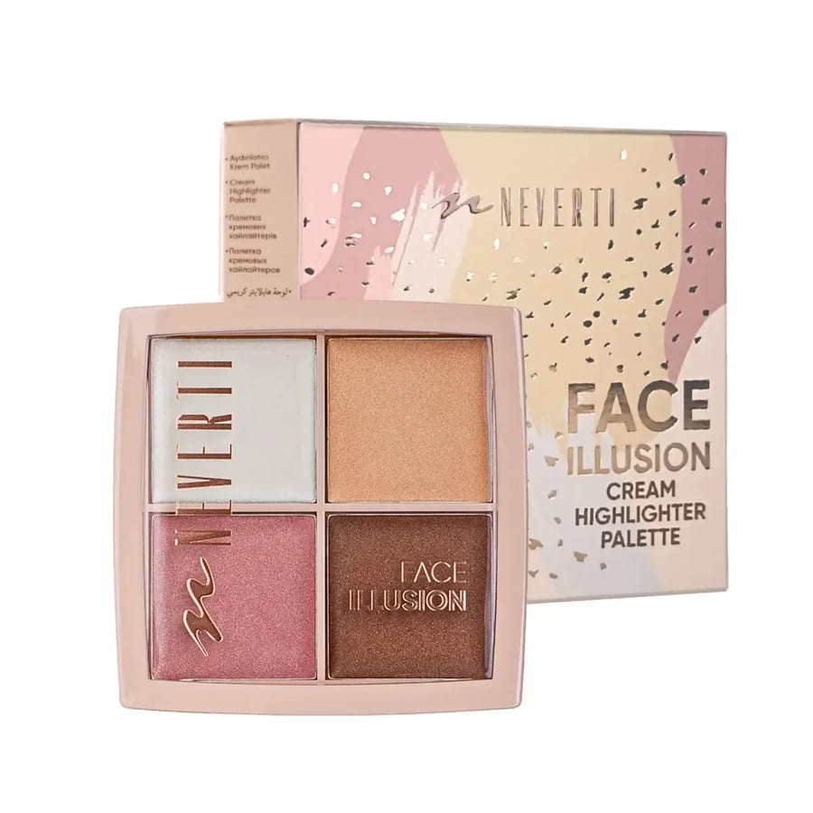 Nevertı Face Illusion Highlighter Pallette - 4x3,5g| نيفرتي باليت للوجه NP206.001