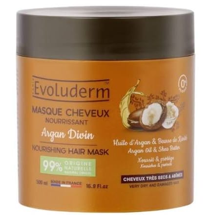 Evoluderm Argan Divin Nourishing Hair Mask 500ml - قناع الشعر المغذي بزيت الأرغان من ديفاين - 500 مل